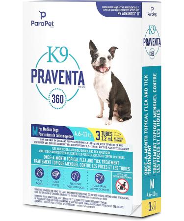 Parapet K9 Praventa 360 for Medium Dogs - 3 Tubes Pet Pest Control - Buy Online on GoSupps.com