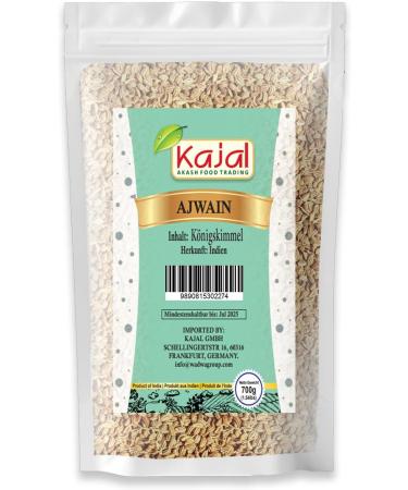 Kajal Ajwain Graines d'Ajwain indiennes 700 g | Fra che et aromatique | Pour digestion et cuisine | pices pour currys et masala | Sans gluten | Qualit sup rieure - Buy Online on GoSupps.com