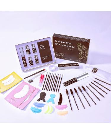 Lash Lift and Brow Lamination 2-in-1 Kit - Rapid 5 Minute Eyelash and Eyebrow Lift for Visible Volume, Lasts 6 Weeks, 8+ Applications - Buy Online on GoSupps.com
