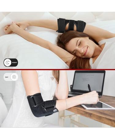Comfortable Night Elbow Brace with Metal Splints for Ulnar Nerve Entrapment, Cubital Tunnel Syndrome, Tendonitis - Relief for Men and Women - Buy Online on GoSupps.com