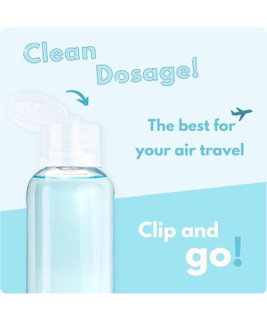 Shop LG Luxury & Grace Set: 16 Transparent 60ml Cosmetic Bottles for Travel & Body Care - Ideal for Essential Oils - Buy Online on GoSupps.com