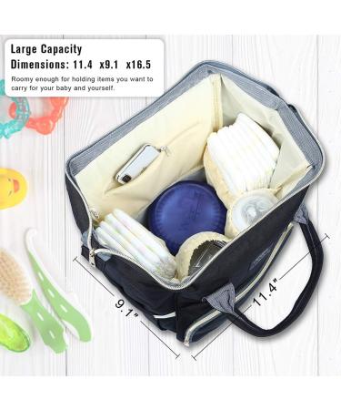 Ticent Diaper Bag Backpack - Large Multifunction Maternity Nappy Bag with Stroller Straps, Waterproof & Stylish Black - Buy Online on GoSupps.com