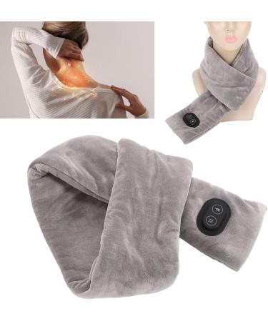 Vibration Massage Heated Scarf | Double-Sided Velvet Neck Wrap for Pain Relief | Adjustable 3-Speed Heating for Men & Women - Buy Online on GoSupps.com