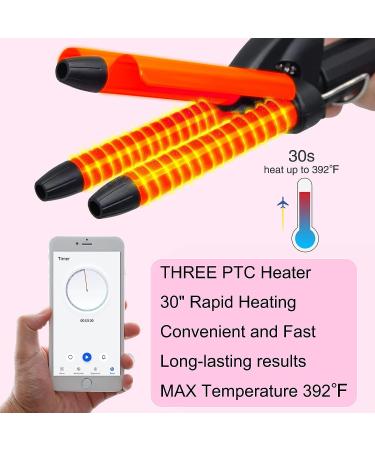 PHOEBE Mini 3 Barrel Curling Iron - Lightweight 1/2 Inch Waver Curler - Rapid Heating, Dual Voltage, Travel Friendly - Perfect for All Hair Lengths - Buy Online on GoSupps.com