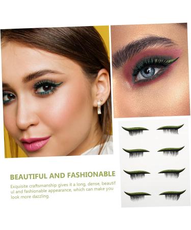 Outanaya 4 pairs Up Women Tape Tools Eyelash Eyeliner Self-adhesive Shiny Decals Pencils Temporary Adhesive 4x1.5cm As Shown - Buy Online on GoSupps.com