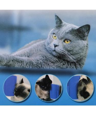 Yuntop 2 Pack Softer Cat Corner Self Groomer with Catnip - Wall Corner Massage Comb and Scratcher for Pet Grooming - Gray - Buy Online on GoSupps.com