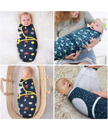 Vicloon Baby Swaddle Wraps 3 pcs Organic Cotton Blanket 0-3 Months | Breathable Newborn Swaddle for Boy and Girl (Dark Blue) - Buy Online on GoSupps.com