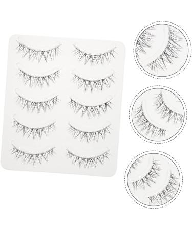 Beavorty 5 Pairs Fake Eyelashes Women Eyelashes Pesta as Postizas Naturales Volume Eyelashes Natural Lashes Natural False Eyelashes Dense Eyelashes Tool 3d Artificial Fiber Transparent Stem - Buy Online on GoSupps.com