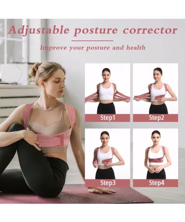 LDBKLGHJ Posture Corrector - Adjustable Shoulder Brace for Men & Women Ideal Back Support Premium Back Brace - Perfect Back Straightener Posture Corrector(Pink) - Buy Online on GoSupps.com