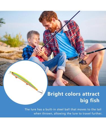 Minnow Angelk der Topwater Wobbler & Swimbait f r Hecht Forelle & Zander | Hochwertige Angelk der in Gelb Internationaler Versand verf gbar - Buy Online on GoSupps.com