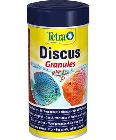Tetra Discus Granules - Fish feed for all discus fish promotes health colors and growth 250 ml can granules 250 ml (1 Pack)