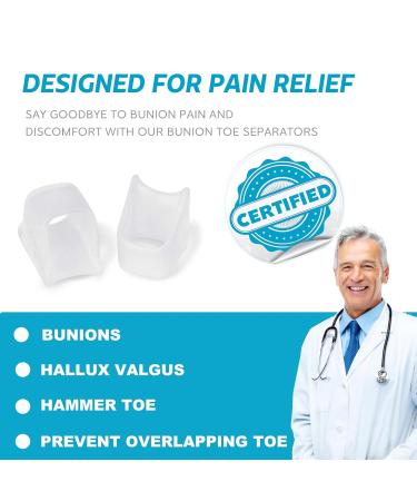 Hammer Toe Straightener & Corrector - Multi-Size Toe Spacers for Curled Toes Bunions & Crooked Toes (For Men & Women - Buy Online on GoSupps.com
