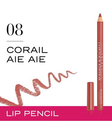 Bourjois Levres Contour Edition Lip Liner 8 Corail Aie Aie Nudes 1.14g - Pack of 1 - Buy Online on GoSupps.com
