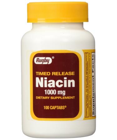 Rugby Niacin Timed Release 1000mg Tablets - 3 Pack (3) - Buy Online on GoSupps.com