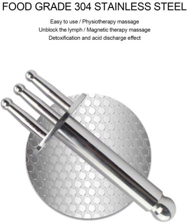 FILFEEL Magnetotherapy Pen Magnetic Fork Meridian Points Massage Lymphatic Acid Drainage Magnet Acid Discharge Pen for Relaxing Deep Tissue - Buy Online on GoSupps.com