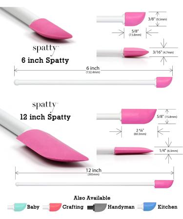 Spatty Daddy Makeup Spatula Set - Pink (6 and 12 Inch) | Shark Tank Mom Made | Ideal for Scaping Beauty Products | Great Gift for Women, Teens, Grandma, Mom | Stocking Stuffers Under $10 | Set of 2 - Buy Online on GoSupps.com