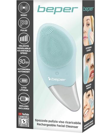 BEPER P302VIS002 Facial Cleansing Brush USB - Electric Silicone Brush for All Skin Types - Buy Online on GoSupps.com