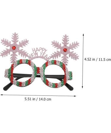 HOMSFOU 2 Pcs New Year Decoration Glasses Christmas Party Sunglasses Xmas Party Favors 2022 Novelty Eyewear Xmas Snowflake Eyeglass Snowflake Eyewear Plastic Cosplay Accessories Child - Buy Online on GoSupps.com