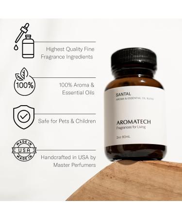 AromaTech Santal Aroma Essential Oil Blend: Luxury Hotel Inspired Aromatherapy with Amber Vanilla Cedar & Sandalwood for Ultrasonic Diffusers (16 Fl Oz (Pack of 1)) - Buy Online on GoSupps.com