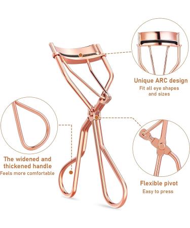 WLLHYF Eyelash Curler Kit - Professional Beauty Tool for Dramatically Curled Eyelashes - Includes Built-in Comb, Tweezers, and 10 Replacement Pads - for Women and Girls - Buy Online on GoSupps.com
