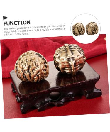 Homsfou Chinese Stress Balls - Decorative Massage Ornaments | Small Walnut Handballs for Relaxation & D cor - Buy Online on GoSupps.com