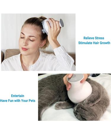 Electric Scalp Massager with 4 Replacement Heads for Hair Growth and Stress Relief - Buy Online on GoSupps.com
