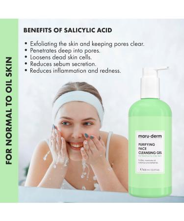 Maruderm Facial Cleansing Gel with Salicylic Acid Specially Designed for Combination and Oily Skin 400 ML - Buy Online on GoSupps.com
