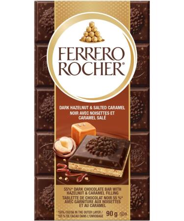 FERRERO ROCHER Premium Chocolate Bar Dark Hazelnut and Salted Caramel Bar 8 bars 720 g - Buy Online on GoSupps.com
