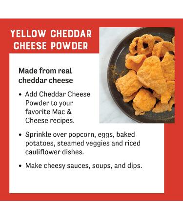 Judees Yellow Cheddar Cheese Powder 11.25oz - Non-GMO, rBST Hormone-Free, Gluten-Free, Nut-Free - Made in USA - Great for Sauces, Soups, Dips - 11.25oz - Buy Online on GoSupps.com