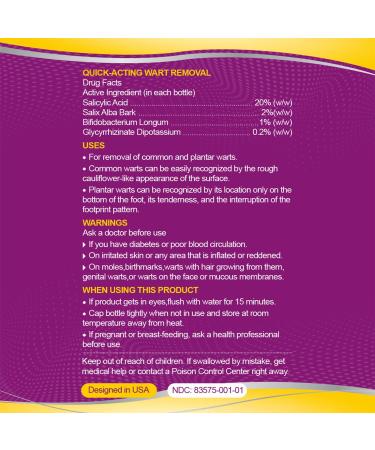 Liquid Wart & Corn Gel 30ml | Maximum Strength Salicylic Acid for Fast-Acting Wart Removal | Safe for Kids & Adults | International Shipping Available - Buy Online on GoSupps.com