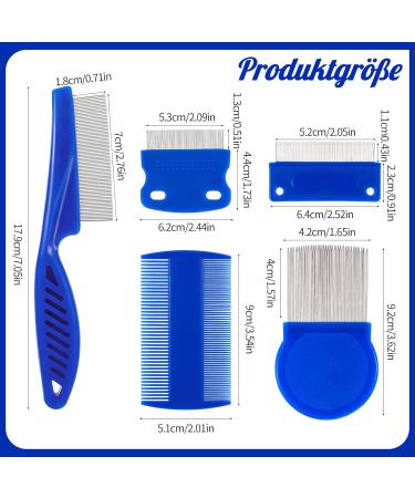 Newofview 6-Piece Cat & Dog Flea Comb Set | Professional Lice & Dandruff Removal Pet Care Tools - Buy Online on GoSupps.com