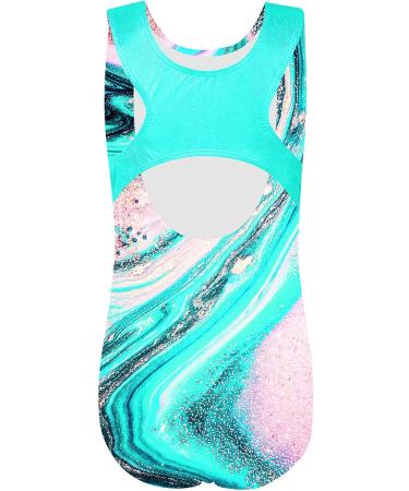 TFJH E Girls Gymnastics Leotard Sparkle Athletic Activewear 8-9 Years - Cyan Pink - Buy Online on GoSupps.com