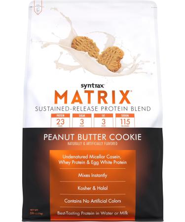 Syntrax Matrix 5.0 Peanut Butter Cookie - 5 lbs Peanut Butter 5 Pound (Pack of 1)