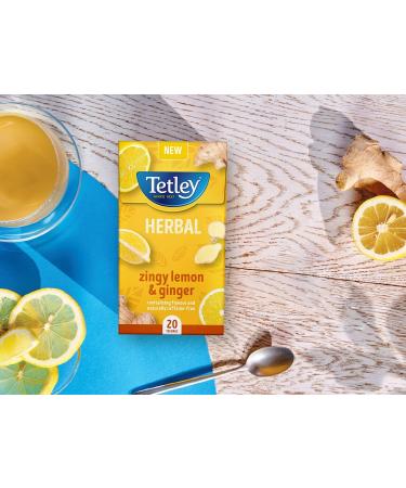 Tetley Zingy Lemon & Ginger Box of 20 Teabags (Pack of 2) - Buy Online on GoSupps.com