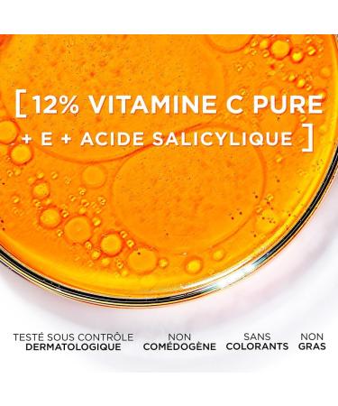 L Or al Paris 12% Pure Vitamin C Serum + Salicylic Acid + Vitamin E Antioxidant & Anti-Aging Uneven Skin Tone Pores and Fine Lines Anti-UV Bottle Revitalift Clinical 30 ml - Buy Online on GoSupps.com