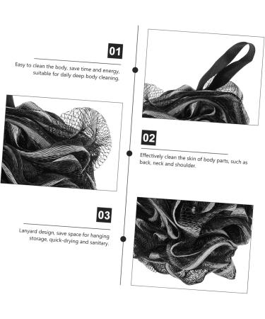 Buy 4pcs Black Bath Balls | Wear-Resistant Loofah Sponge | Portable Bath Accessories for Shower & Spa - Buy Online on GoSupps.com