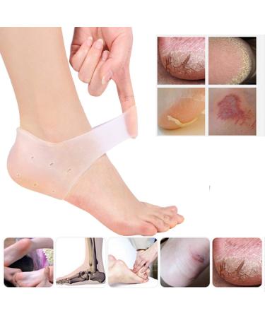 Silicone Moisturizing Gel Socks | Skin Softening Foot Care | Pain Relief for Dry Cracked Skin - 2PCs - Buy Online on GoSupps.com