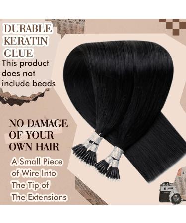 Nano Ring Real Hair Extensions - Remy Black 55cm 50g - Premium Quality Nano Ring Hair Extensions #1 - Buy Online on GoSupps.com