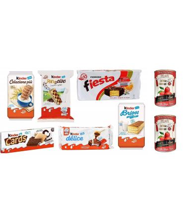 Italian Gourmet E.R. Pack de test pour enfant Ferrero Brioss Colazione pi Panecioc Delice Fiesta Snack + Italian Gourmet 100 % italienne 2 x 400 g