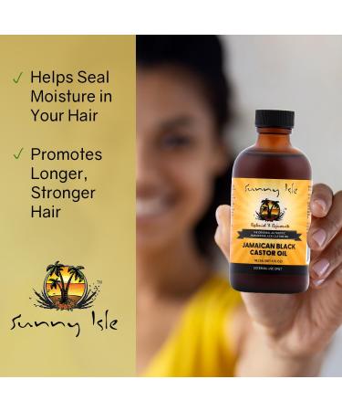 Sunny Isle Jamaican Black Castor Oil 100% Pure for Hair, Eyelashes & Eyebrows - 4 oz - Buy Online on GoSupps.com