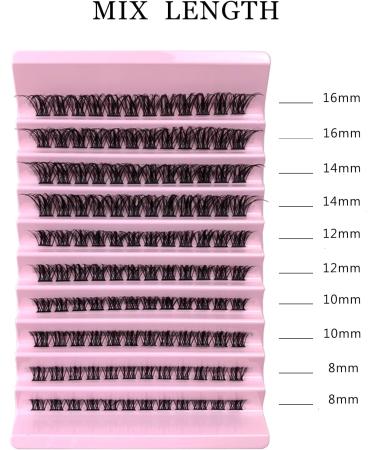 Lash Clusters 120Pcs DIY Individual Eyelash Extensions D Curl 8-16MM (#02) - Natural Look, Reusable, Home DIY - Buy Online on GoSupps.com