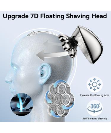PEACEONE 7D Head Shaver for Bald Men - IPX7 Waterproof 5 in 1 Grooming Kit Rechargeable Wet/Dry Hair Trimmer with USB Charging & LED Display - Buy Online on GoSupps.com
