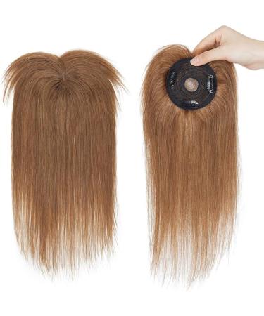 12" Hair Toppers with Fringe for Thinning Hair Women Real Hair #6 Light Brown (35g) - Buy Online on GoSupps.com