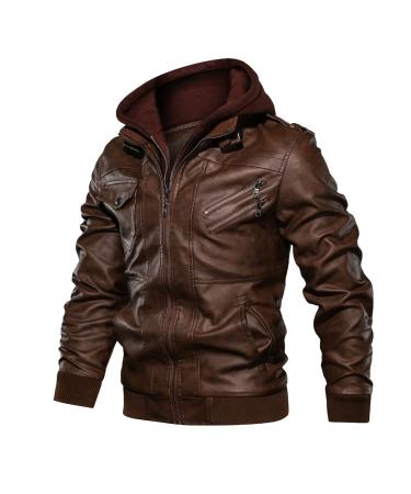 Hanxiulin plush jacket oversize warm lined fleecemantel men's winter jacket jacket jacket on both sides transition jacket causal sweat jacket loose slim coat outerwear winter coat plush jacket brown l