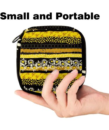 MUOOUM Menstrual Pad Pockets with Zipper - Women's Tampon Organizer (Golden Butterfly Lotus) - 4.7x6.6x6.6 in - Buy Online on GoSupps.com