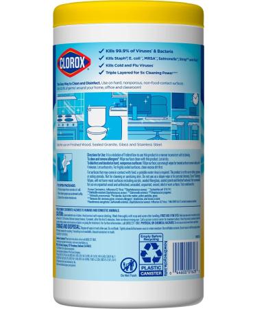 Clorox Disinfecting Wipes, Crisp Lemon, 75 Count (Pack of 6) - Cleaning Wipes - Buy Online on GoSupps.com