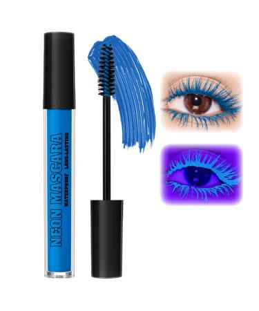 ARCHIDATE Fluorescent Colored Mascara UV Neon Water Resistant Highly Pigmented Long Lasting All Day Mascara Suitable for Halloween Party Stage Makeup