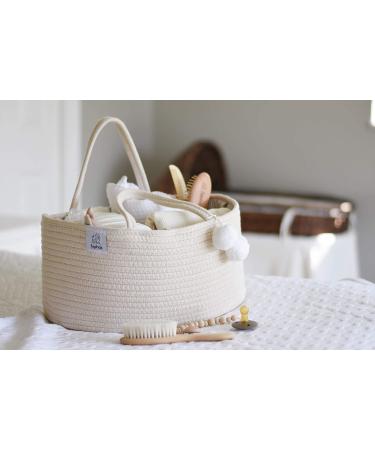 Fephas Baby Diaper Caddy Organizer- Cotton Rope Nursery Storage Bin- Portable Diaper Storage Basket for Changing Table and Car- Perfect Baby Shower & Registry Gift - Buy Online on GoSupps.com