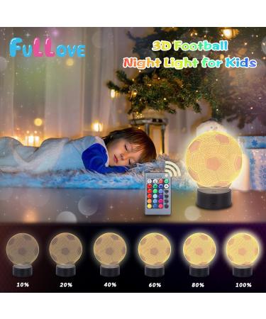 Fullove Football Lamp - Best Gift for 5-10 Year Old Boys, Ideal Birthday Present for 6 7 8 9 Year Olds, Football Night Light for Kids - Buy Online on GoSupps.com