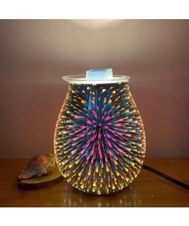 3D Glass Aromatherapy Lamp | Candle Wax Heater & Fragrance Warmer | Small Home Night Light for Relaxation - Buy Online on GoSupps.com